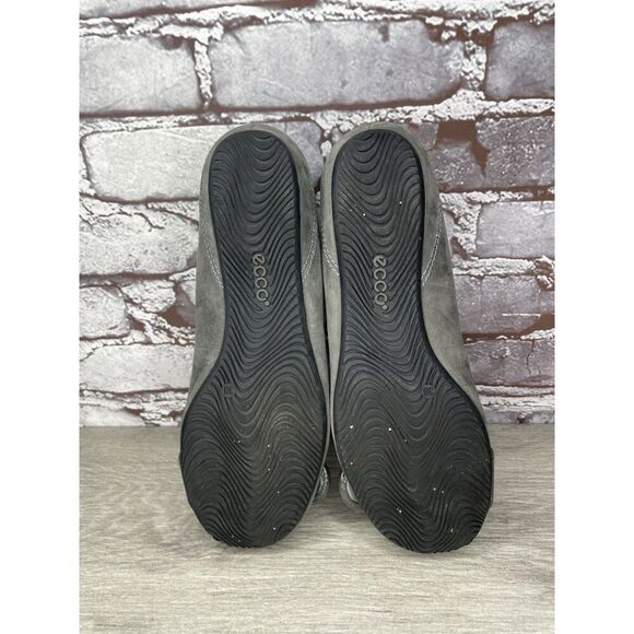 ECCO Grey Suede Leather Button Detail Ballet Casual Flats Women Sz 38EU/7.5M US - Picture 13 of 16
